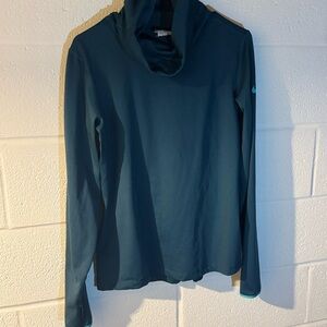 Nike Women's Dark Teal Cowl Neck Sweater